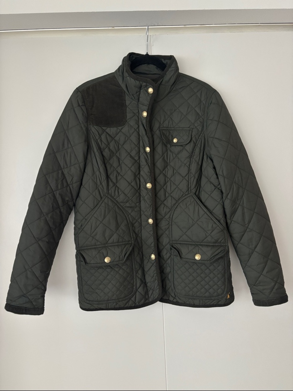 Joules Quilted Olive Green Bomber Jacket